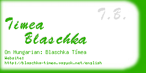 timea blaschka business card